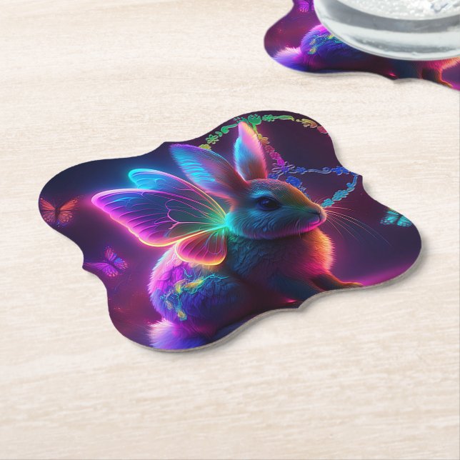 Posavasos De Papel Conejo de paz (En perspectiva)