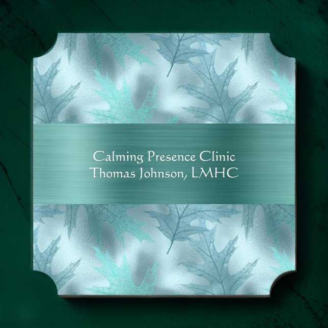 Posavasos De Papel Consejero Verde azulado de Salud Mental Leafy | Ps (Subido por el creador)