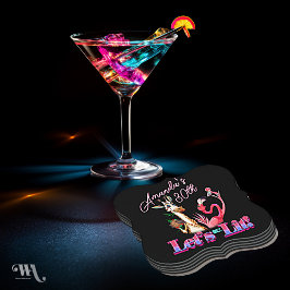 Posavasos De Papel Consigamos el cumpleaños del cóctel Neon para Adul
