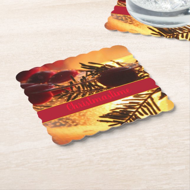 Posavasos De Papel Copas de papel de Navidad (En perspectiva)