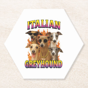 Posavasos De Papel Copia de Galgo Italiano