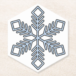 Posavasos De Papel Copo de Nieve Brillante - Ramas Azul Bebé