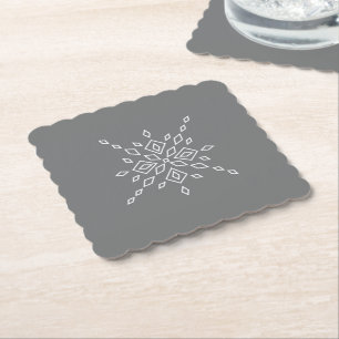 Posavasos De Papel Copo de Nieve Cristalizado