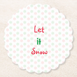Posavasos De Papel Copo de nieve de los navidades