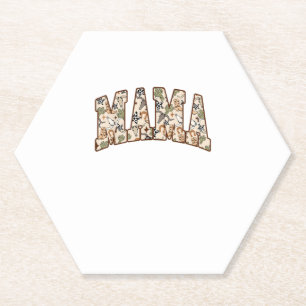 Posavasos De Papel Coquette Bow Mama Piel de vaca Turquoise Cowgirl W