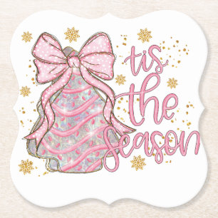 Posavasos De Papel Coquette Christmas Tree Cake esta temporada