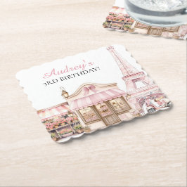 Posavasos De Papel Coquette Paris Café Francés Parisino Cumpleaños