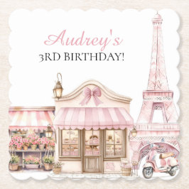 Posavasos De Papel Coquette Paris Café Francés Parisino Cumpleaños