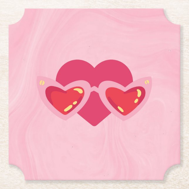 Posavasos De Papel Corazón (Anverso)