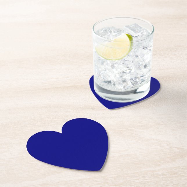Posavasos De Papel Corazón Azul Marino (In situ)