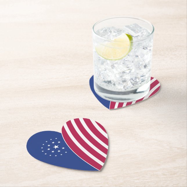 Posavasos De Papel Corazón de América (In situ)