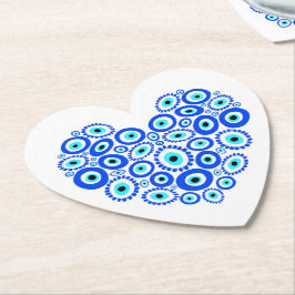 Posavasos De Papel Corazón de amor de los ojos griegos