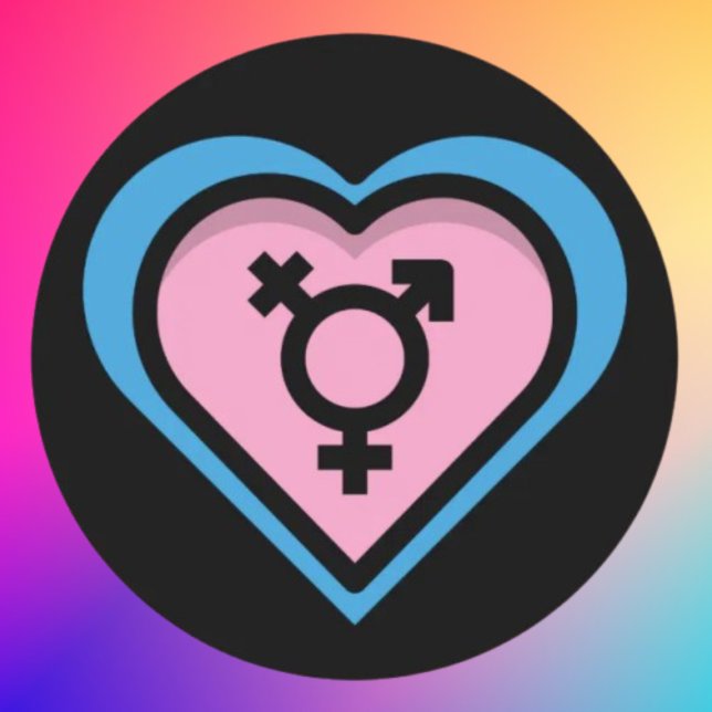 Posavasos de papel Corazón del Orgullo Trans (Subido por el creador)