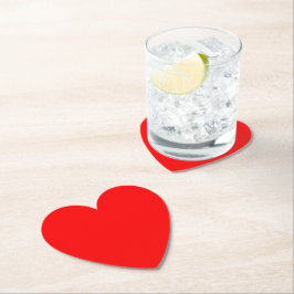 Posavasos De Papel Corazón Rojo