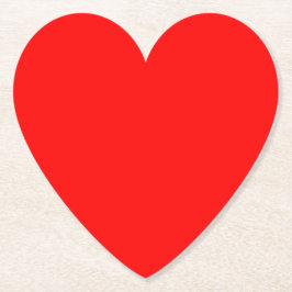 Posavasos De Papel Corazón Rojo