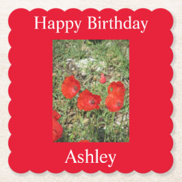 Posavasos De Papel Corfu Red Poppies