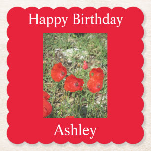 Posavasos De Papel Corfu Red Poppies