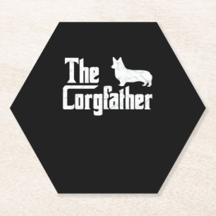 Posavasos De Papel Corgi Dad el Corgfather Funny Corgi Lover Shirt G