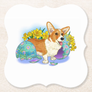 Posavasos De Papel Corgi de Pascua