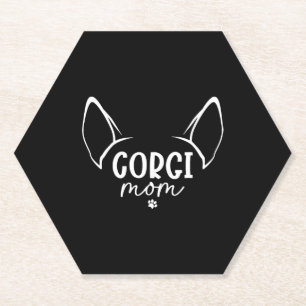 Posavasos De Papel Corgi Mom