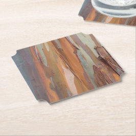 Posavasos De Papel Corteza de árbol camuflaje verde