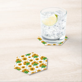 Posavasos De Papel Cosecha Dorada Blanca