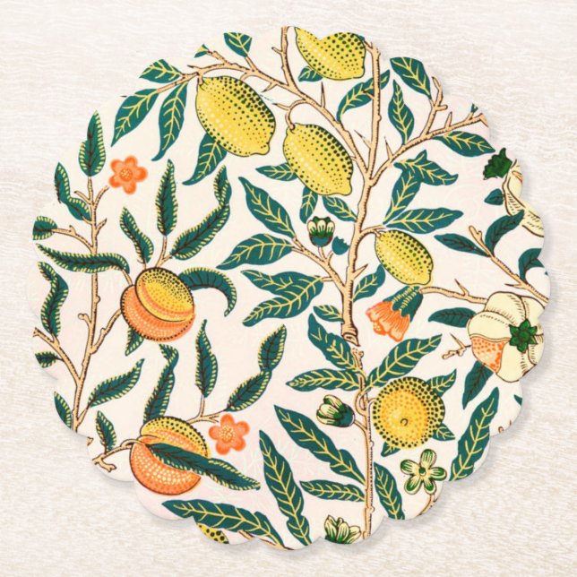 POSAVASOS DE PAPEL COSTERA DE PAPEL: WILLIAM MORRIS : GRANADA (Anverso)