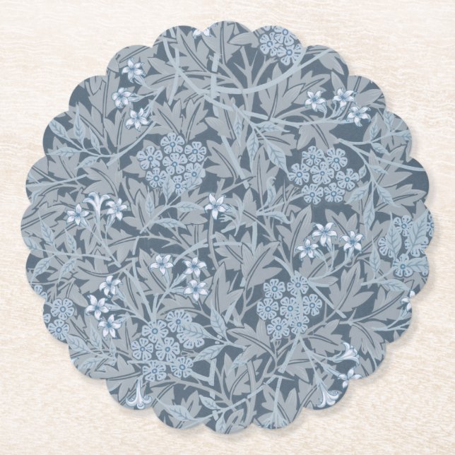 POSAVASOS DE PAPEL COSTERA DE PAPEL: WILLIAM MORRIS : JASMINE (Anverso)