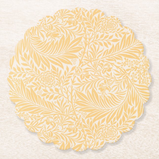 POSAVASOS DE PAPEL COSTERA DE PAPEL: WILLIAM MORRIS : LARKSPUR (Anverso)