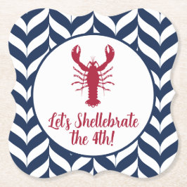 Posavasos De Papel Costero Patriótico 4 de Julio Shellebrate