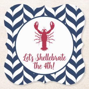 Posavasos De Papel Costero Patriótico 4 de Julio Shellebrate