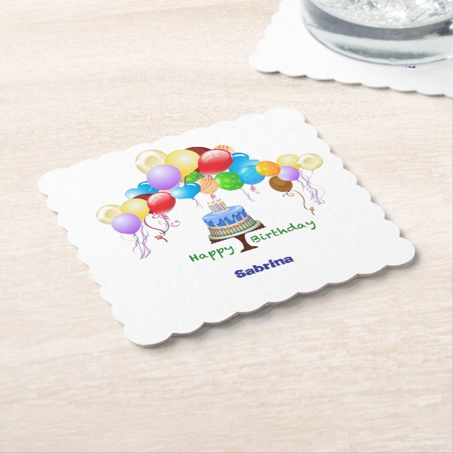 Posavasos De Papel costura de cumpleaños