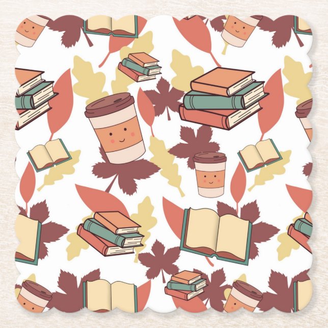 Posavasos De Papel Cosy Kawaii Fall Vibes (Anverso)