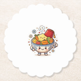 Posavasos De Papel Couscous Marroquí Kawaii - Comida Tradicional L