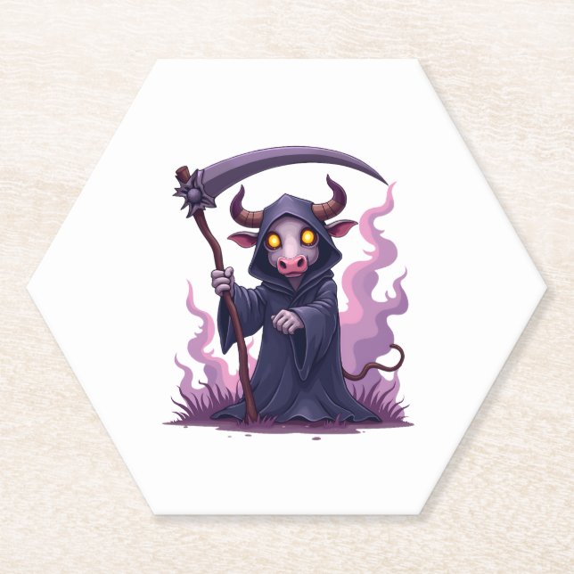 Posavasos De Papel Cow Reaper (Anverso)