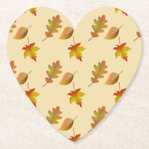Posavasos De Papel Cozy autumn maple leaves oak leaves 