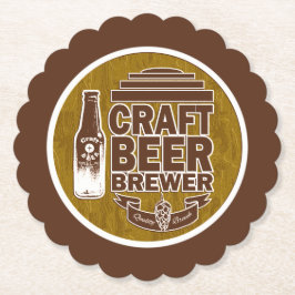Posavasos De Papel Craft Beer Brewer