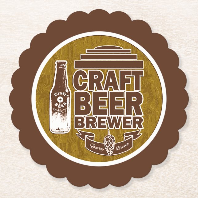 Posavasos De Papel Craft Beer Brewer (Anverso)