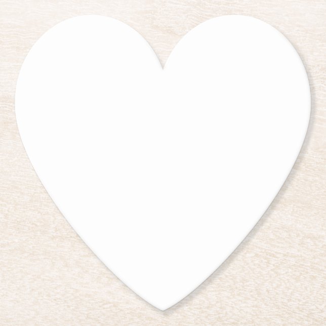 Posavasos De Papel Craft de corazón blanco (Anverso)