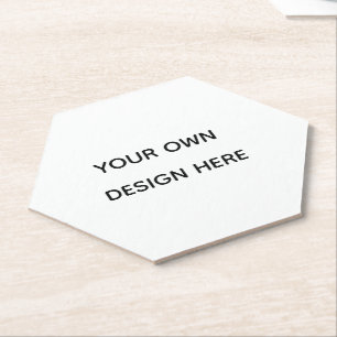 Posavasos De Papel Crea tu diseño aquí añade tu logotipo de texto aqu