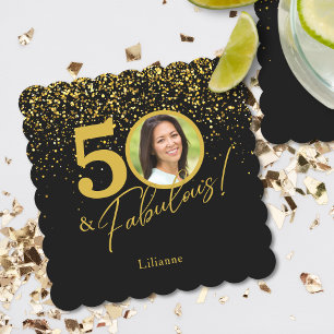 Posavasos De Papel Crea tu propia foto de cumpleaños fabulosa