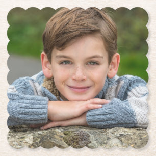 Posavasos De Papel Crea tu propia foto de hijo personalizada doble ca