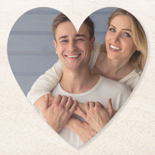 Posavasos De Papel Crea tu propia foto de pareja personalizada