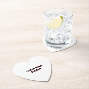 Posavasos De Papel Crea tu propio corazón personalizado de 4" x 4"