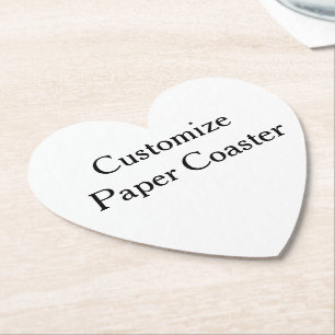 Posavasos De Papel crea tu propio corazón simple personalizado