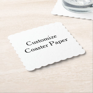 Posavasos De Papel crea tu propio cuadrado escalonado simple personal