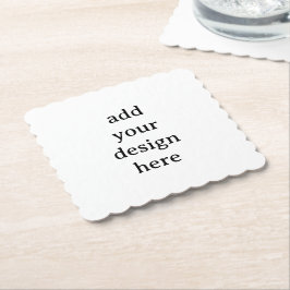 Posavasos De Papel Crea tu propio cuadrado escalonado simple personal