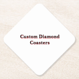 Posavasos De Papel Crea tu propio diamante personalizado de 4" x 4"