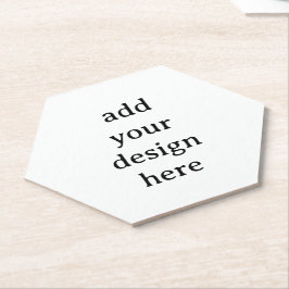 Posavasos De Papel Crea tu propio hexágono personalizado simple