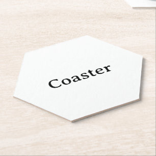 Posavasos De Papel Crea tu propio hexágono personalizado simple
